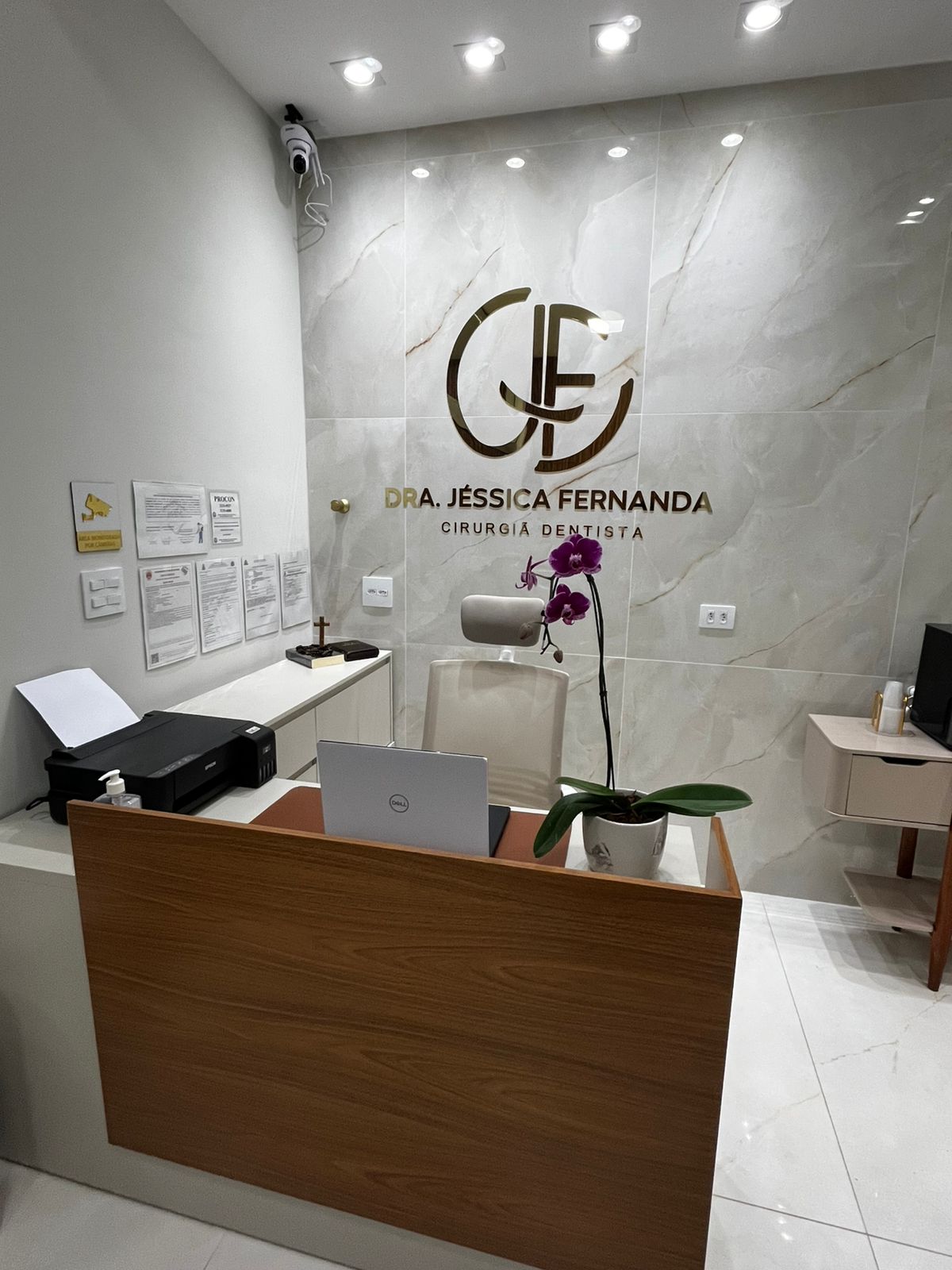 Recepção da clínica Dra. Jéssica Fernanda
